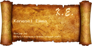 Kenesei Emma névjegykártya